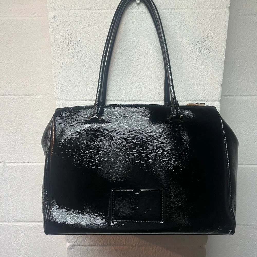 Kate Spade Shiny Black Tote Bag